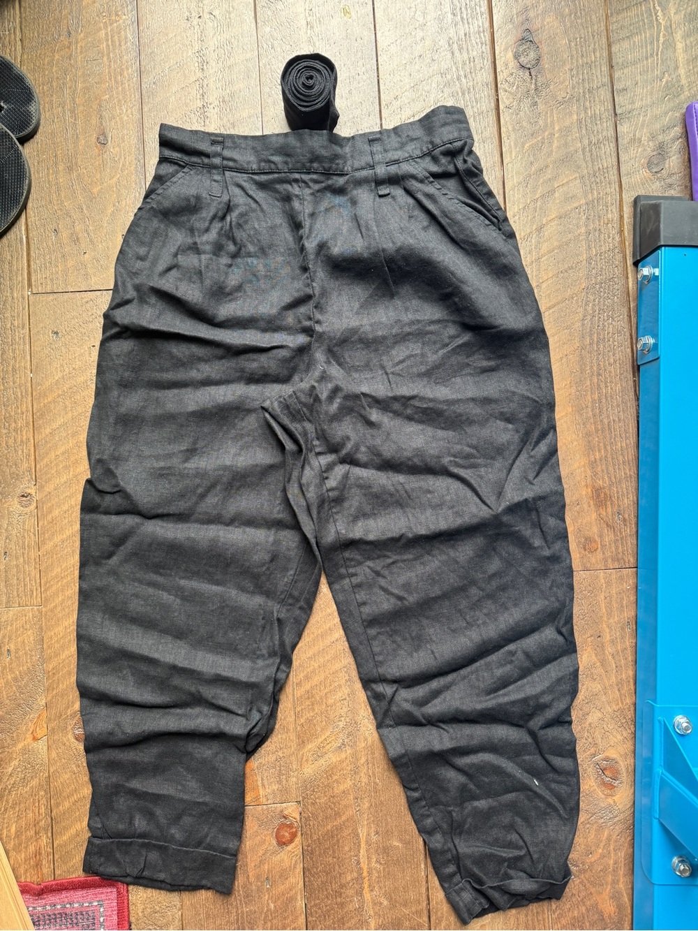 notPERFECTLINEN Black Linen “Boyfriend” Linen Trousers